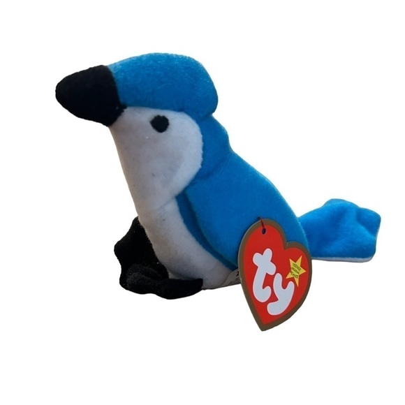 TY Beanie Babies Rocket the Blue Jay Bird Stuffed Animal Plush Toy - Picture 3 of 4